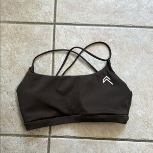 Women's Black Strappy Sports Bra